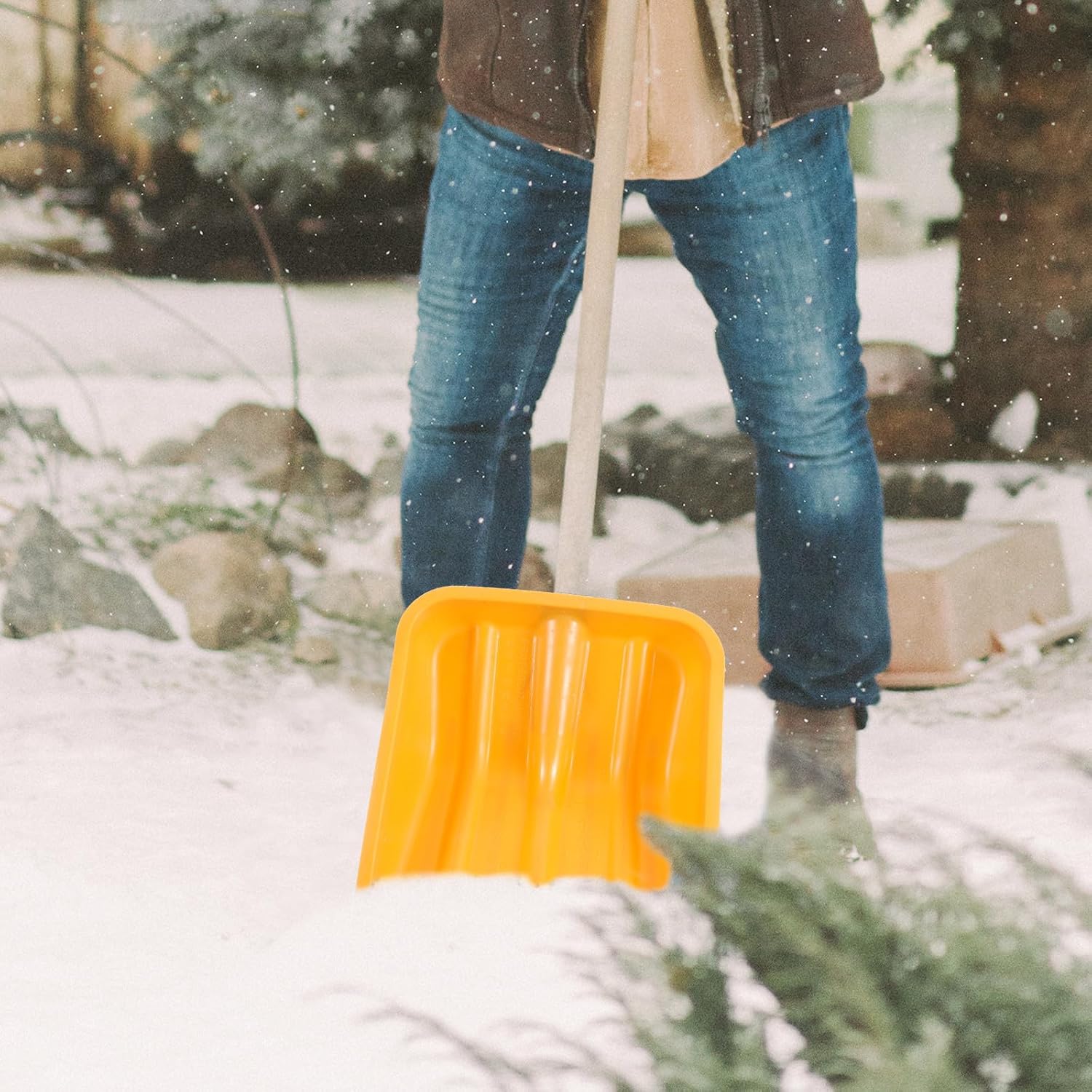 2pcs Plastic Snow Shovel Replacement Blades with Wide Sweeping Capability for Gardening and Car Driveway Use, Versatile Outdoor Spade Heads for Coal, Mud, and Snow Removal