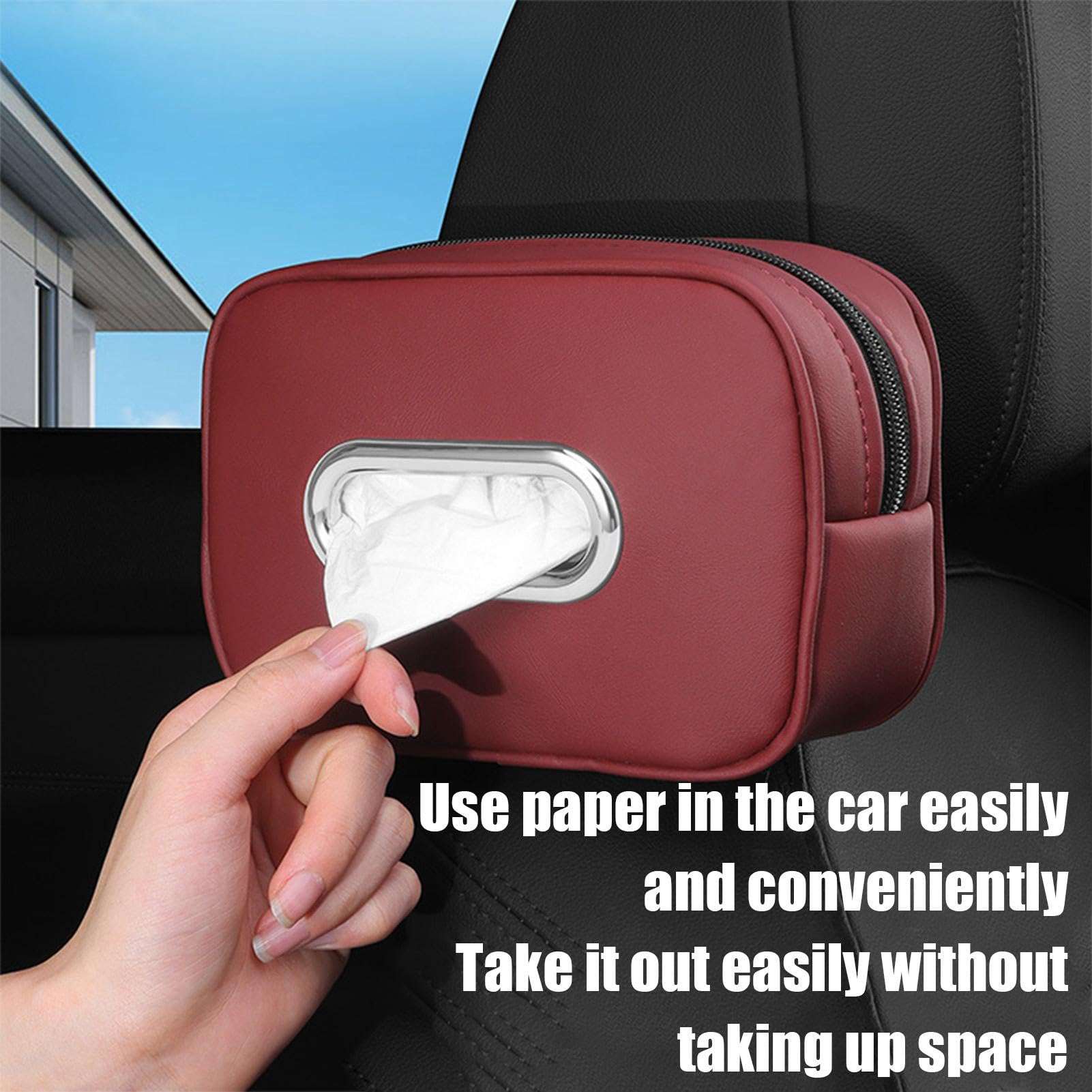 Soporte para caja de pañuelos para automóvil, Servilletero para automóvil, Soporte dispensador de servilletas para coche grande, Soporte para pañuelos para visera de coche, funda para pañuelos para as