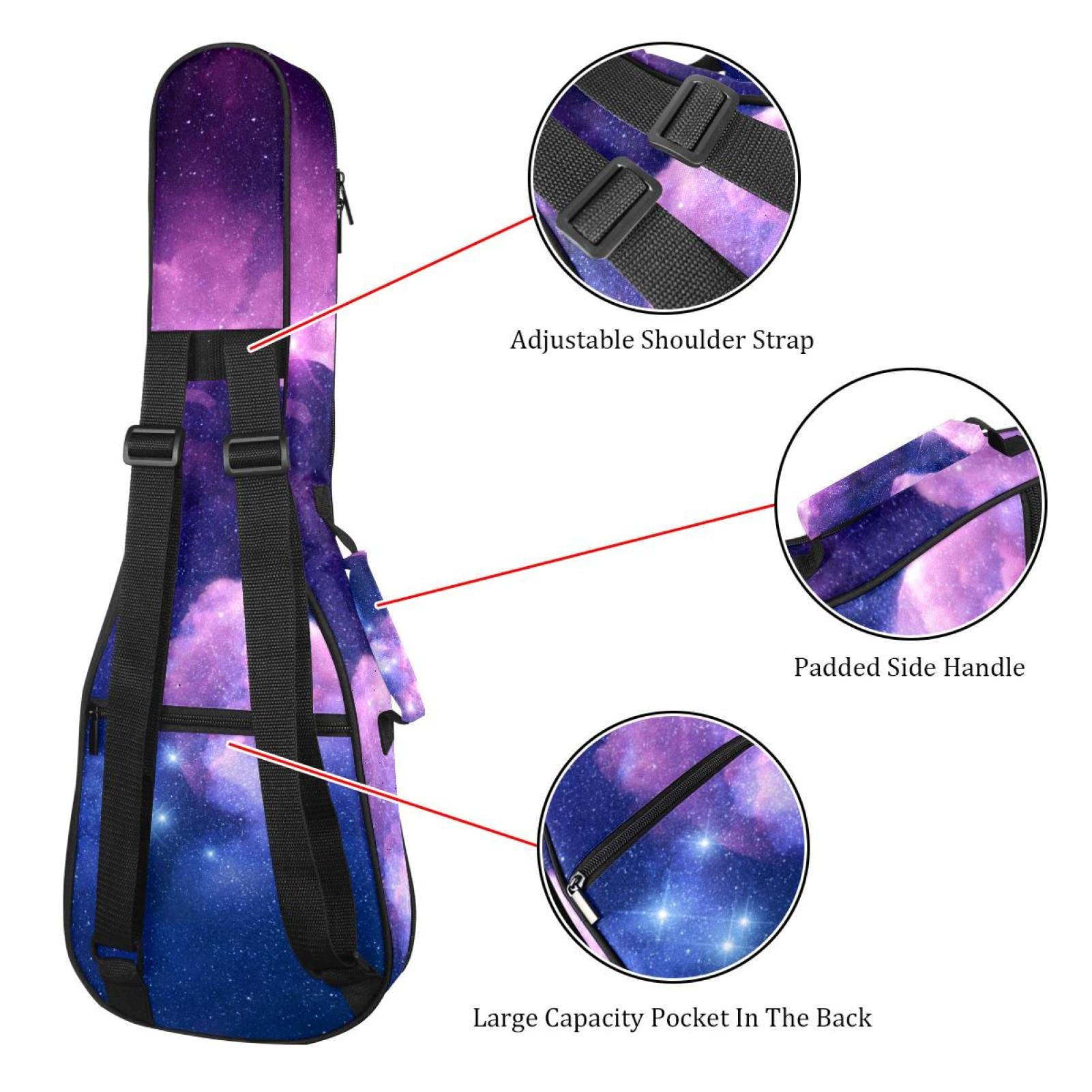 Sac à dos robuste pour ukulélé de concert - Sac de rangement pour ukulélé soprano - 10 mm - Sac rembourré - Motif licorne