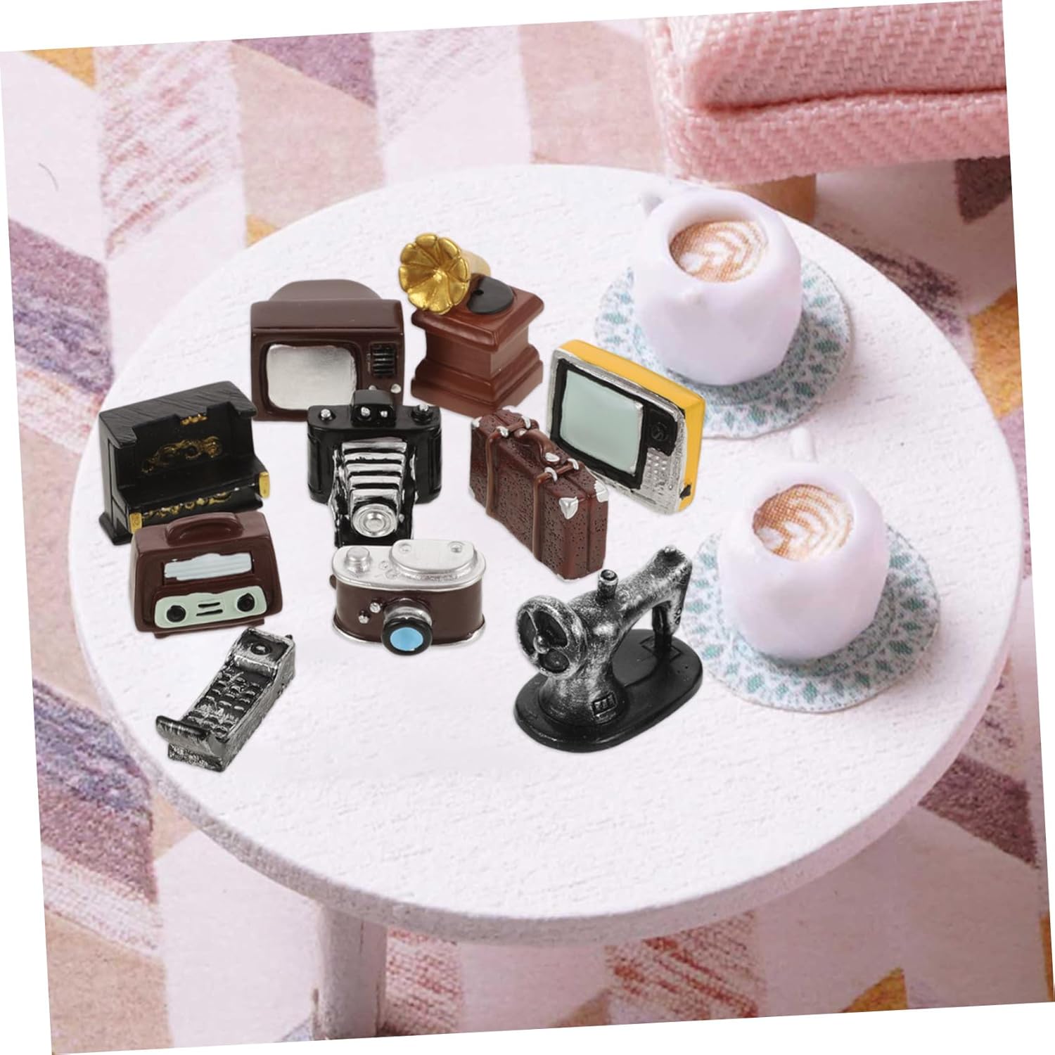 ミニチュア家電 3セット プラスチック製ミニチュア家具モデル 素敵なミニチュア装飾 卓上ミニチュ ームアクセサリー