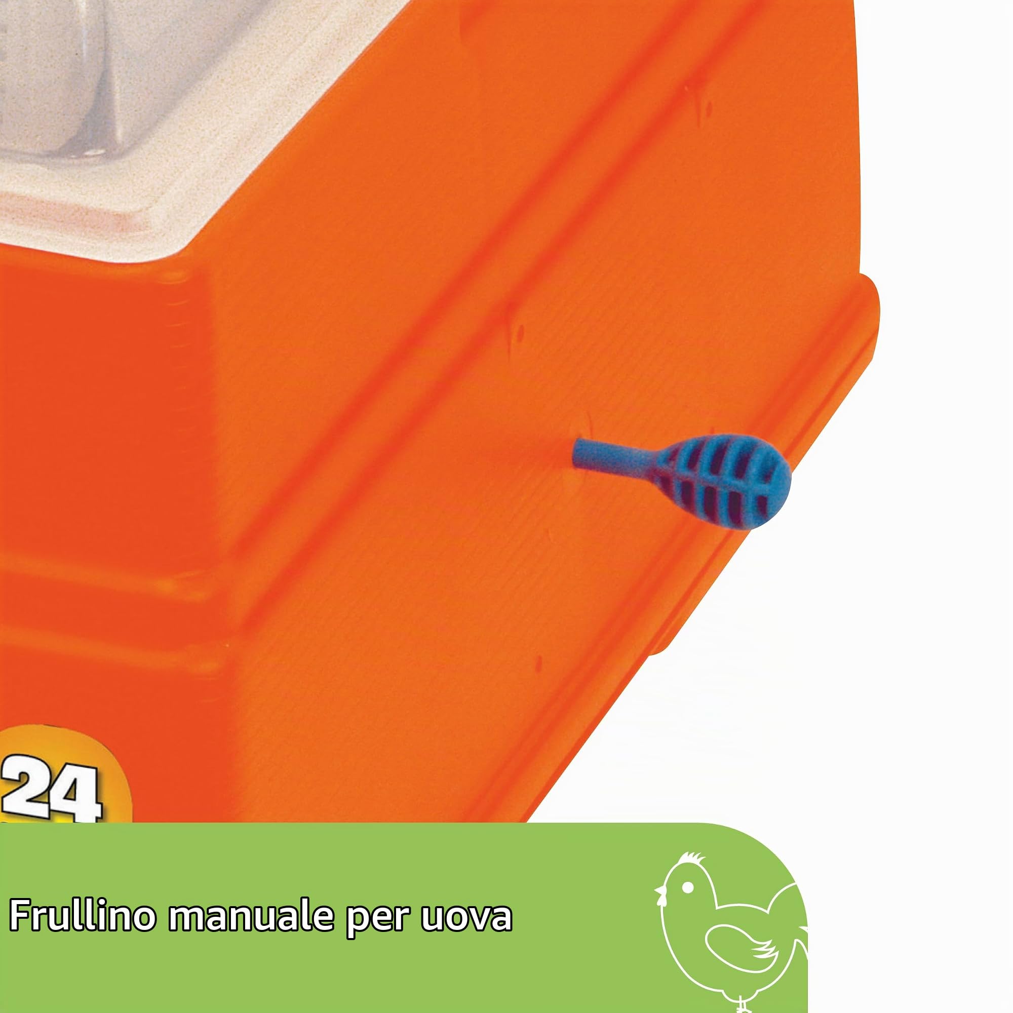 Kerbl Novital Incubatrice digitale Covatutto 24, rossa, 41x35x37,5cm, in plastica, per un massimo di 24 uova di gallina, con girauova manuale