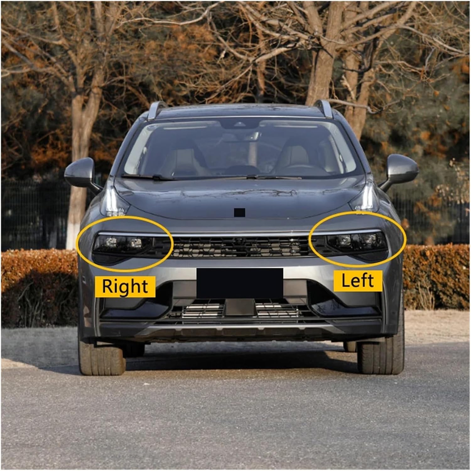 1 Pair Headlight Lens Covers Compatible For LYNK&CO 01 2021 Shell Front Headlamp Caps Transparent Lampshade Auto Light Lamp Case(Left and Right)