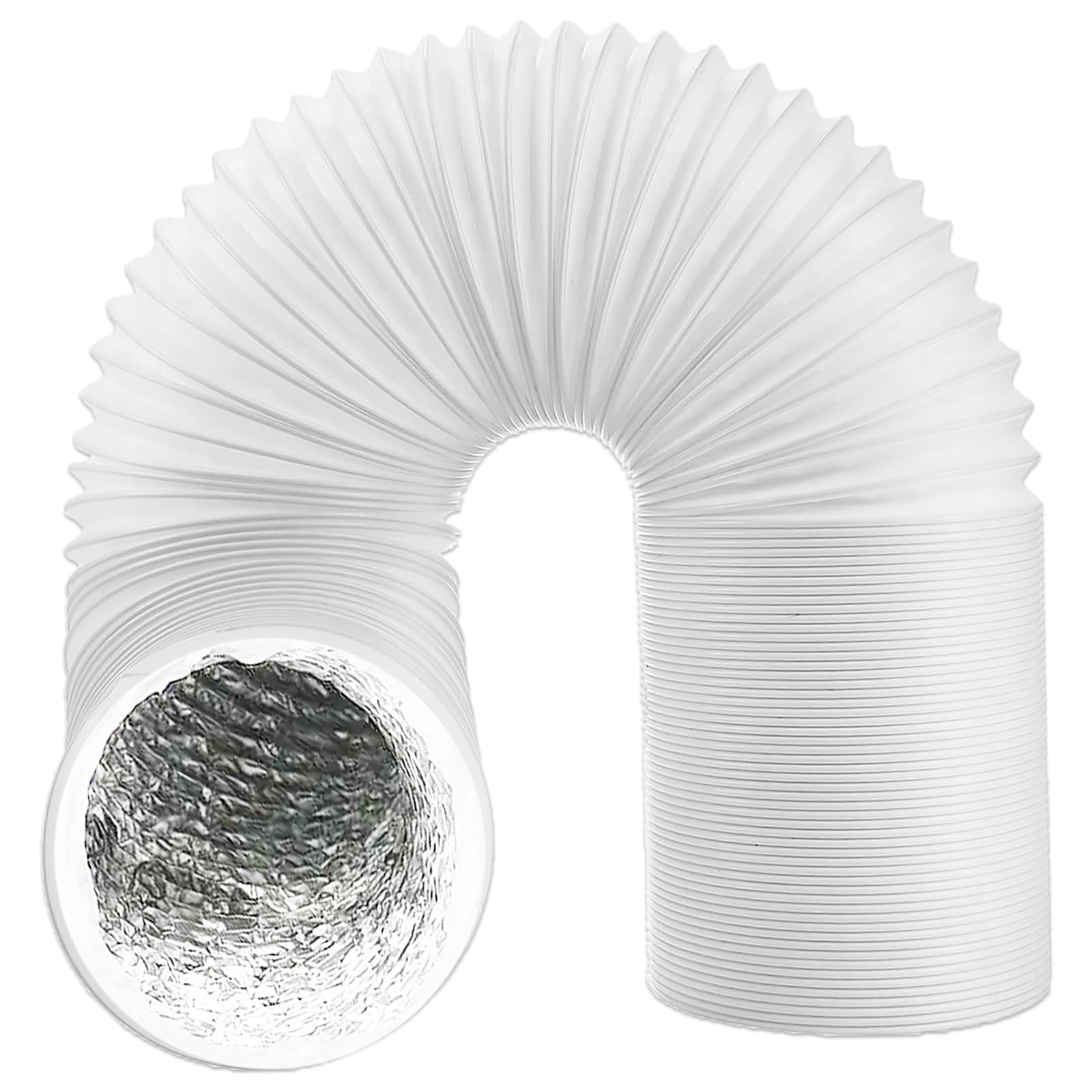 SPARES2GO Vent Hose for DeLonghi Air Con PVC Aluminium Foil Insulated Portable Air Conditioner Duct Outlet Pipe (6" x 3m)