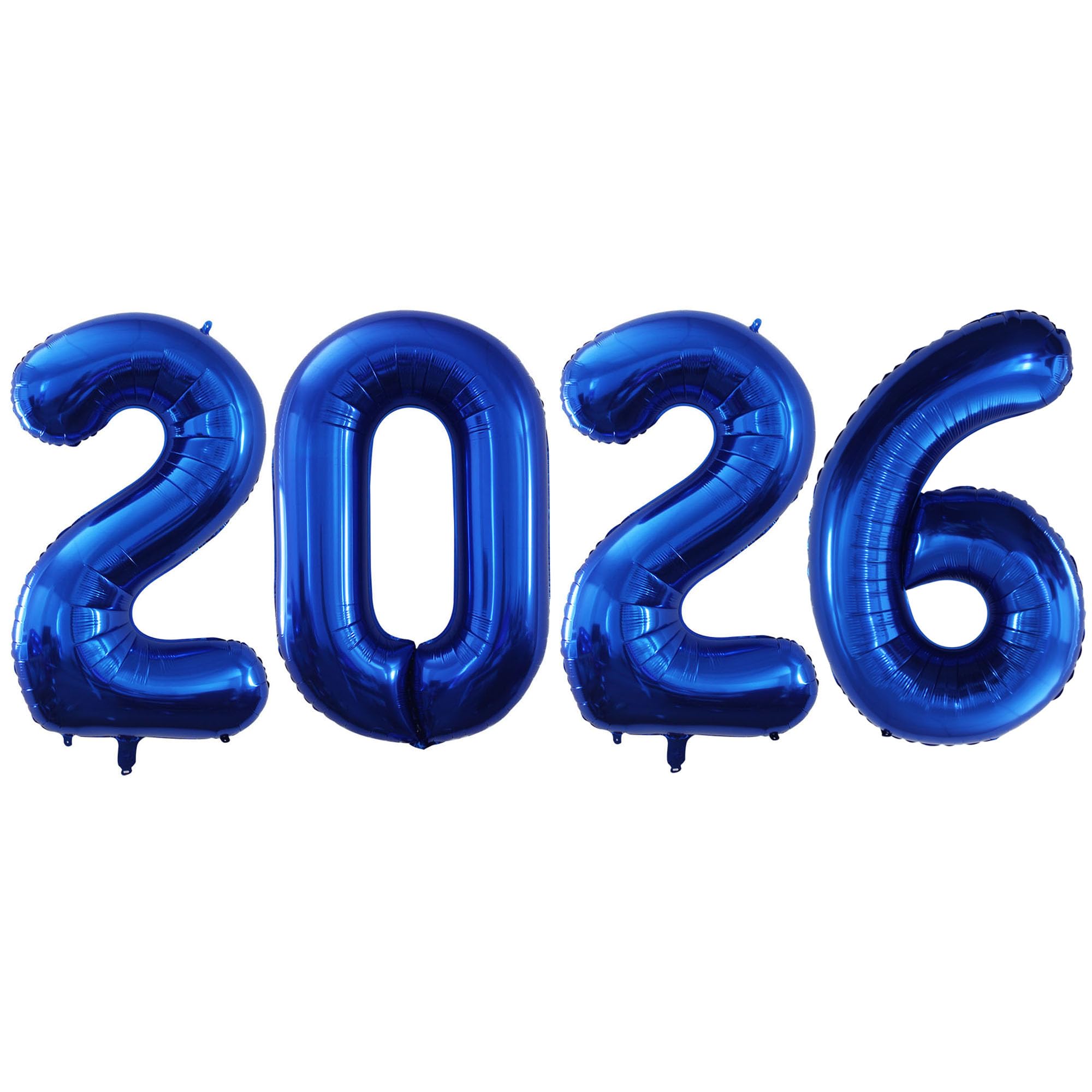 GOER 42 Inch 2026 Foil Number Balloons for 2026 New Year Eve Festival Party Supplies Graduation Decorations (Deep Blue)