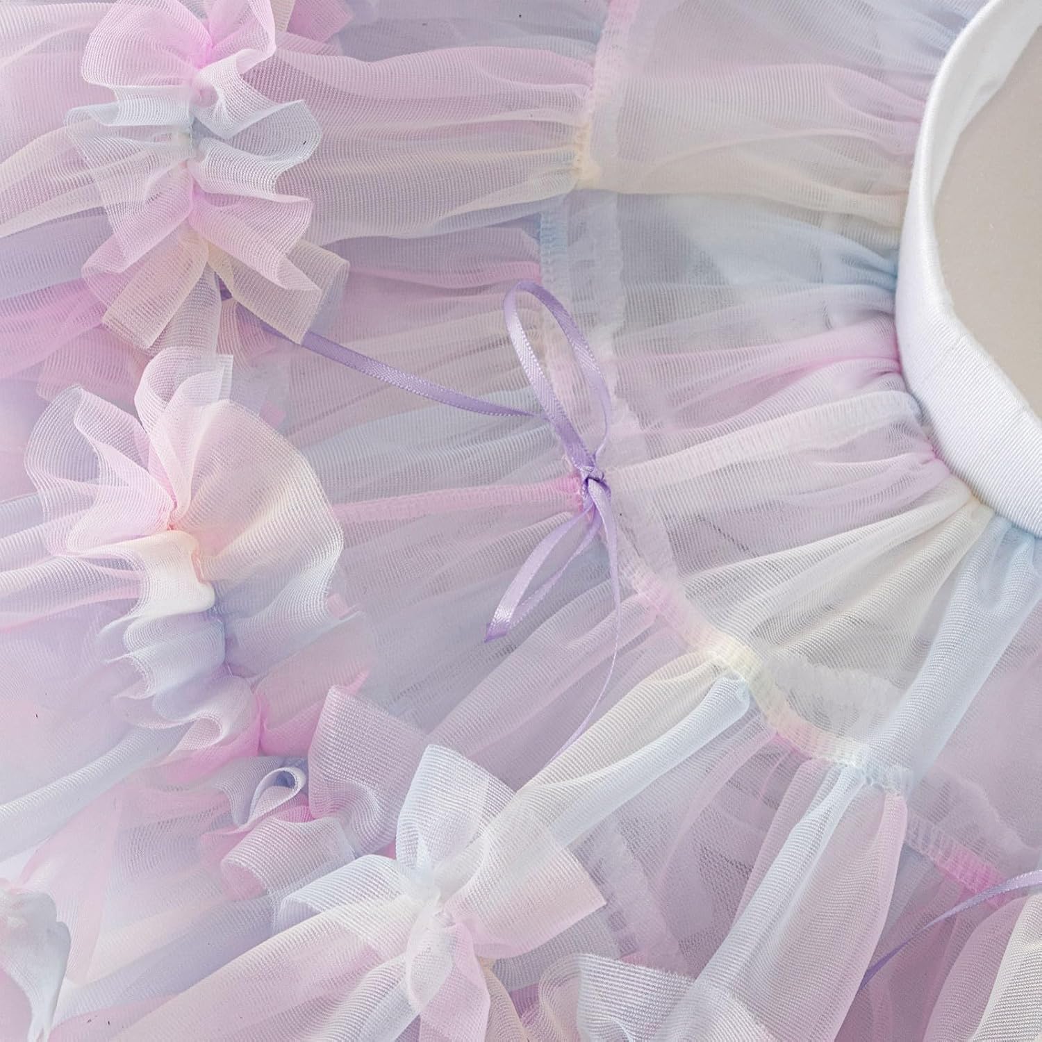JJEUWE Girls Ballet Tutu Skirt Tulle Multi Layer Ruffled Underskirt Princess Dance Pettiskirt