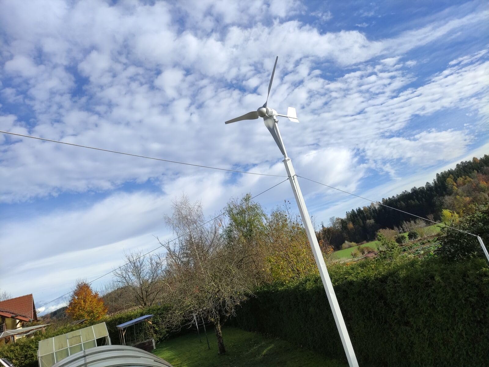 2000W Horizontaler Windkraftanlage 3Phasen Windturbinen mit Grid Wechselrichter Komplettanlage Netzkopplung Windgenerator 24V 48V auf Einphasig 220/230VAC 50Hz Öffentliches ins Stromnetz