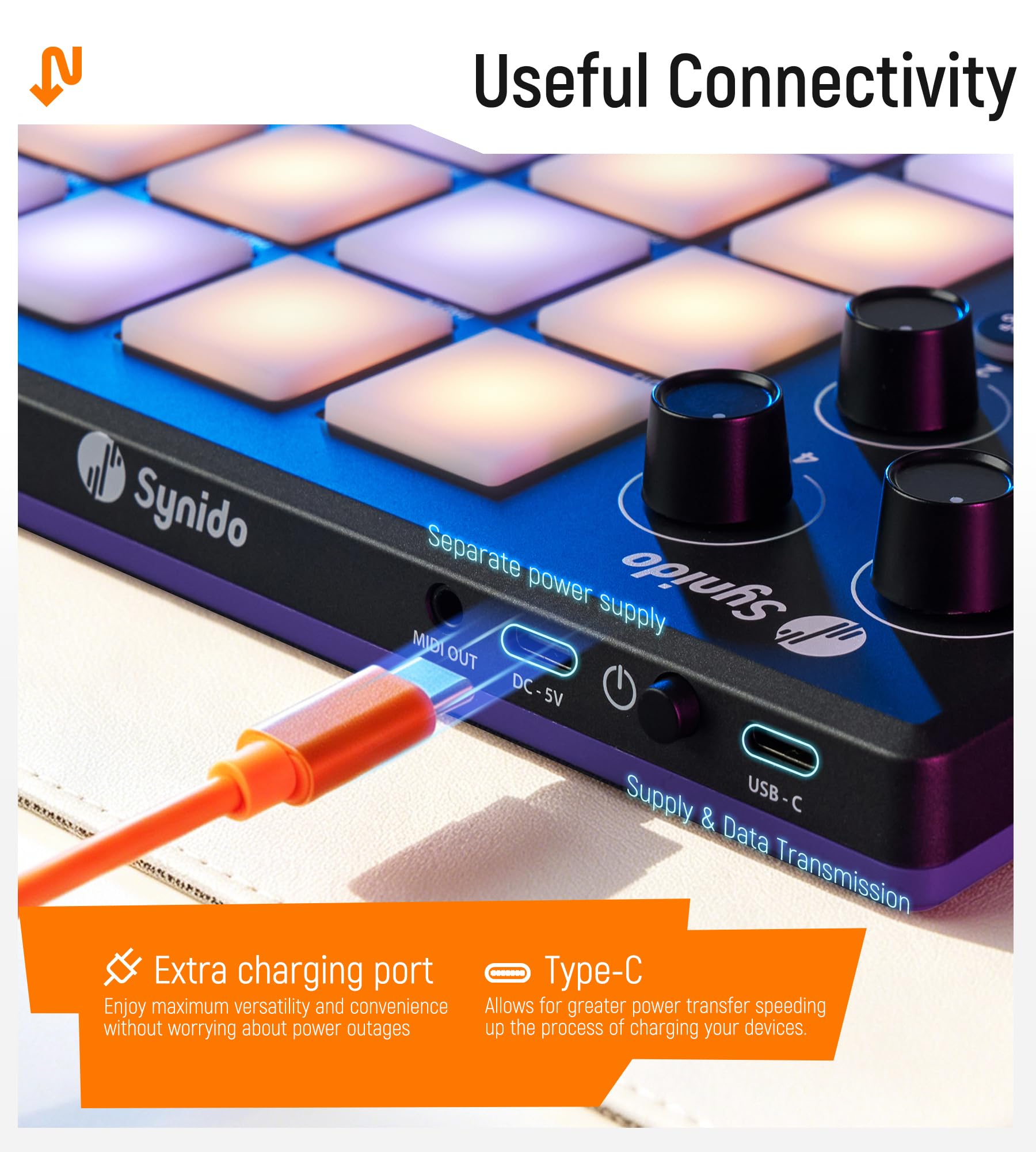 Amazon | Synido Beat Makerマシン RGBバックライト付きビートパッド16