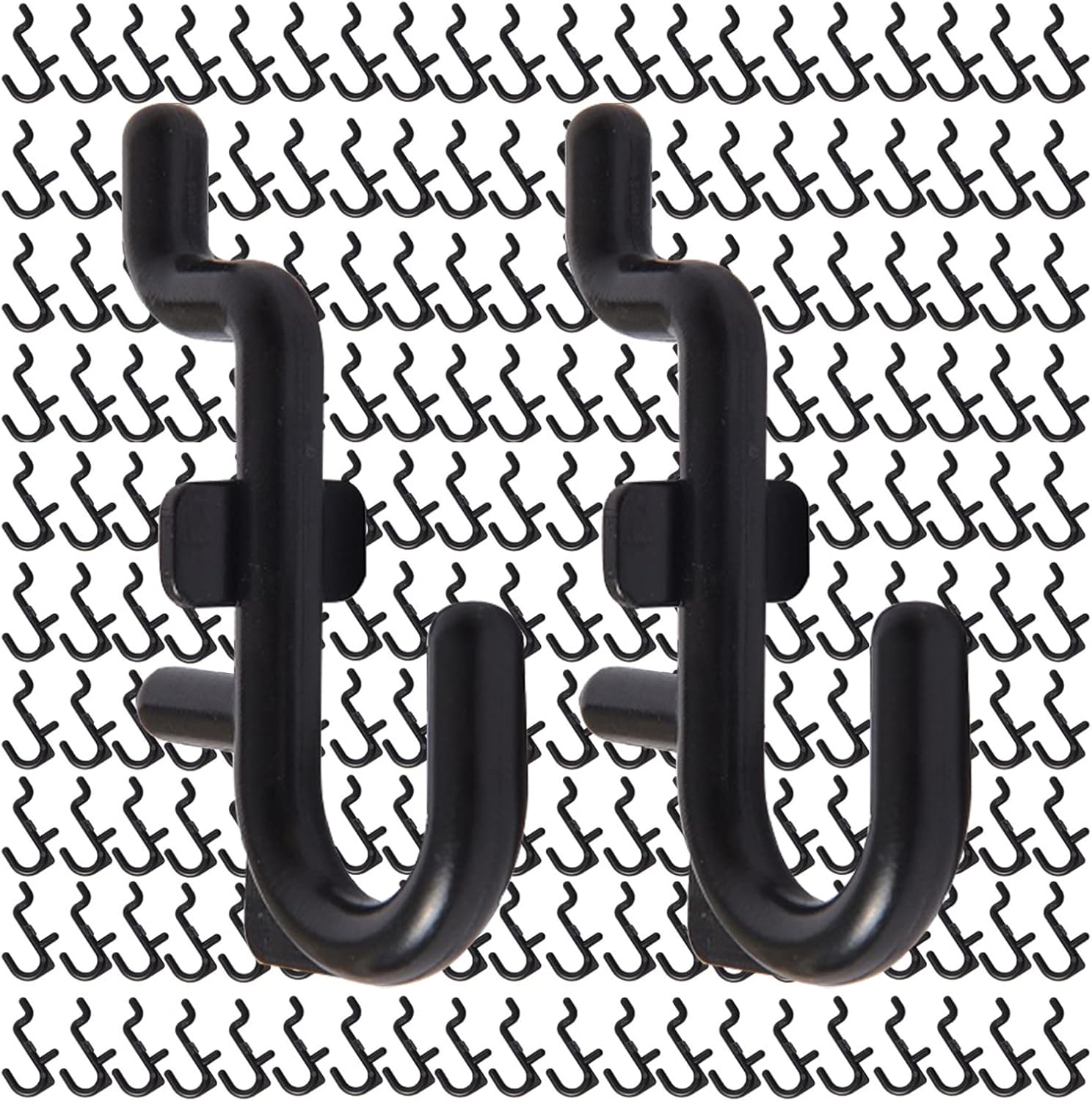 Jucoan 200-Pack J-Shape Pegboard Hooks for Garage and Jewelry Storage