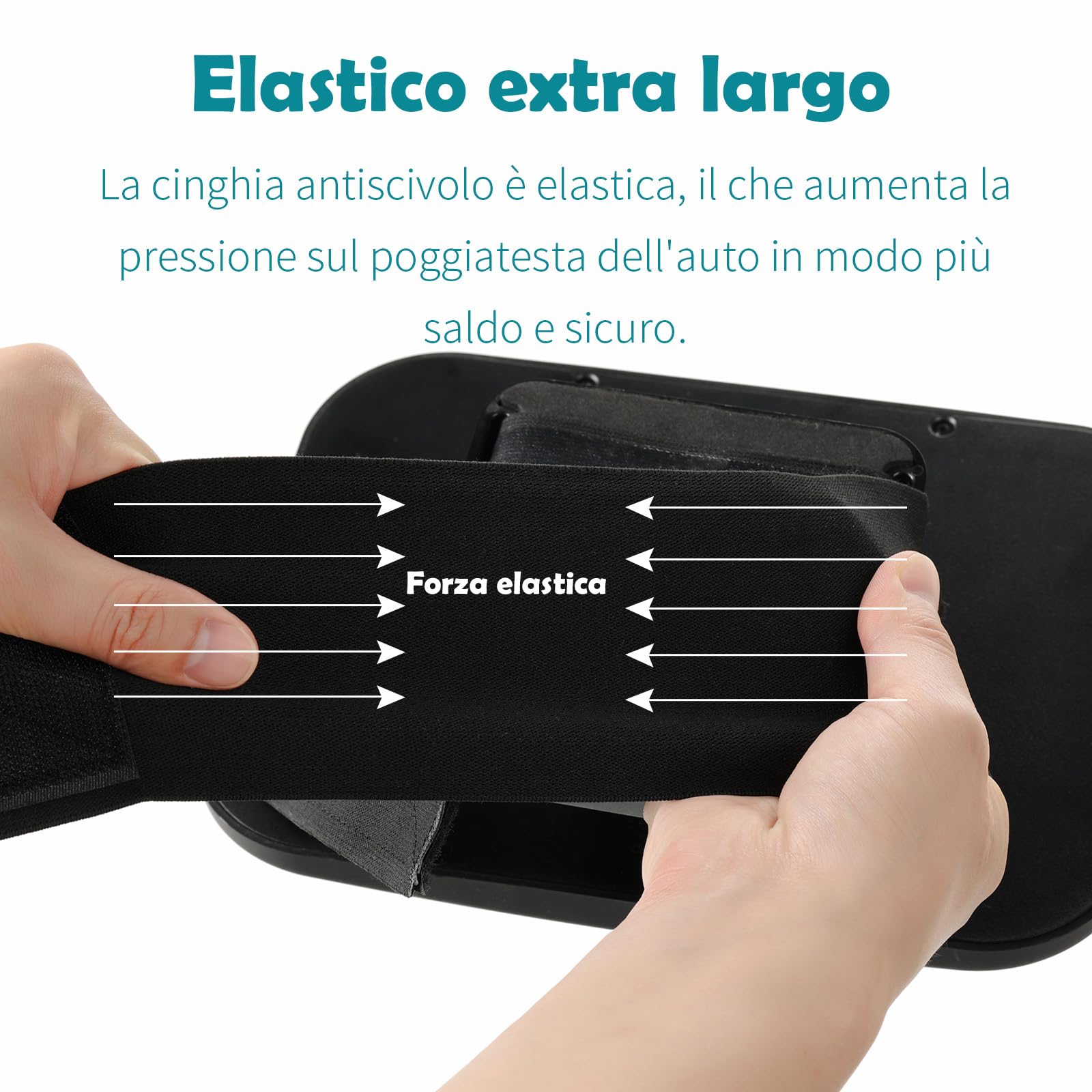 Funbliss Specchio Auto Neonato Sedile Posteriore - Specchietto Retrovisore Bambini per Auto Con Testiera Fissa, 360° Rotazione,Compatibile Con Tesla E Altre Vetture