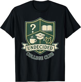 Undecided College Club Crest | Funny College Shirt T-Shirt