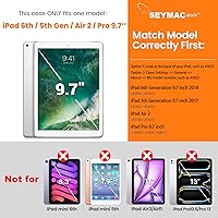 Vista 7 de SEYMAC stock Funda para iPad de 6ª / 5ª Generación Funda/Air 2 / Pro de 9.7 pulgadas, Protección Resistente con Protector de Pantalla, con Soporte