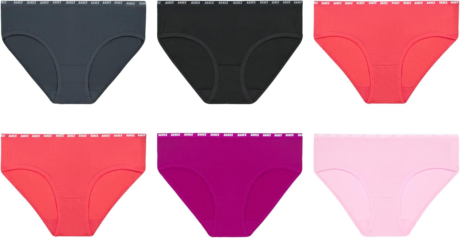 Hanes Girls' Big Moves Breathable Stretch Tween Underwear