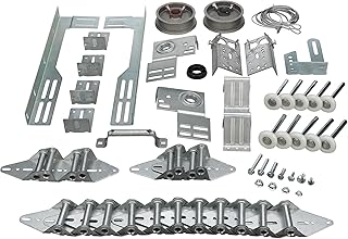 G.A.S. Hardware Garage Door Parts Installation Bundle Kit Set for 16' by 7' Overhead Doors | Fix Replace Garage Hardware Brackets, Drums, Cables, Hinges, Rollers, Screws, Door Jamb, Bearing, Bolts
