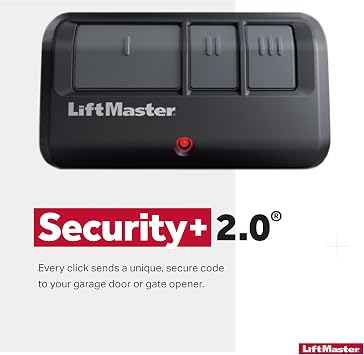 LiftMaster 893Max Security+ 2.0 3-Button Gate Operator Remote Control with Visor Clip - Pack of 3