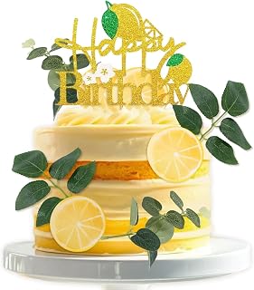 Lemon Happy Birthday Cake Topper lemon party decorations Fruit Theme