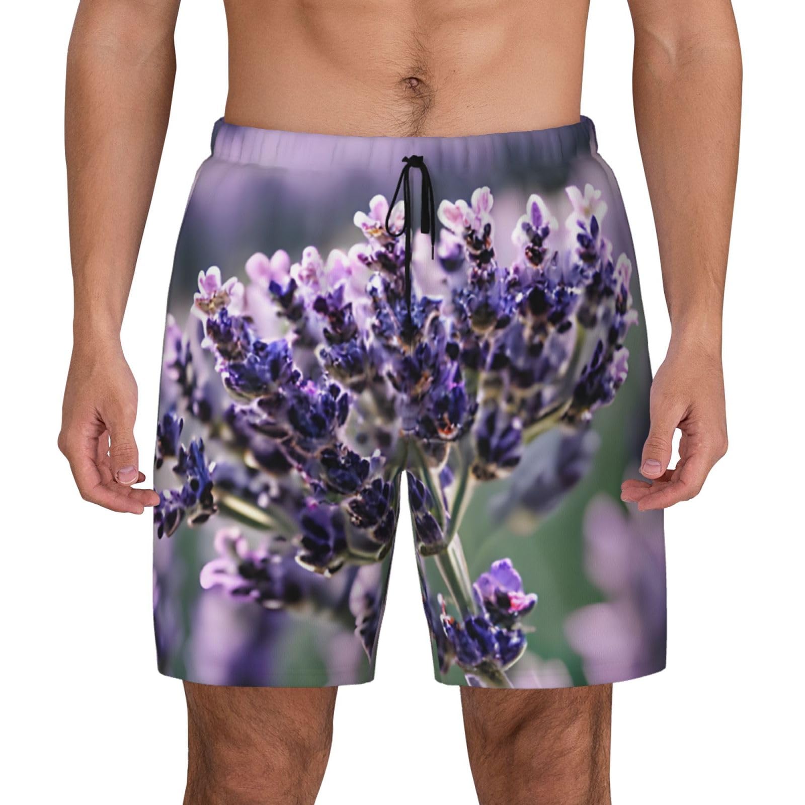 Bañador para hombre con estampado de flores ropa de playa ligera de secado rápido 8