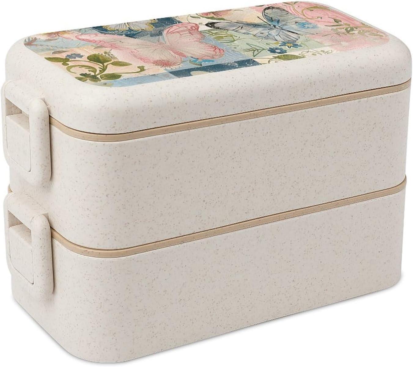 Lunch Box Bento Premium With Floral Style Printed Bento Box Bento with Spoon And Fork with Compartment Containers Suitable for Men And Women