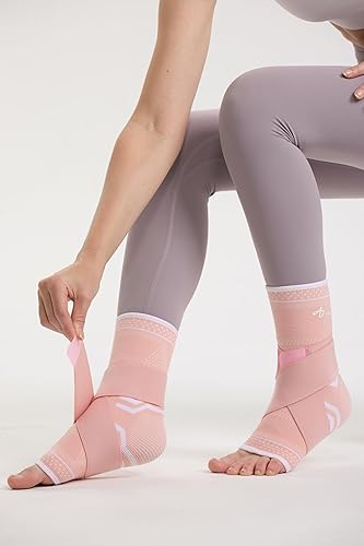 Miniatura 7 de ABIRAM Manga para pie (par) con envoltura de compresión, tobillera para arco, soporte de tobillo, fútbol, baloncesto, voleibol, correr, para