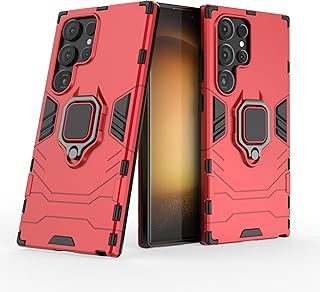 GOLDEN MASK Compatible With Samsung Galaxy S24 Ultra Black Panther Back Cover (Red)