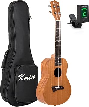 حفلة موسيقية Ukulele ، Kmise 23 بوصة Mohogany Ukele مع حقيبة وموالف رقمي للمبتدئين البالغين