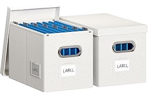 Hanging Fabric File Box with Lid