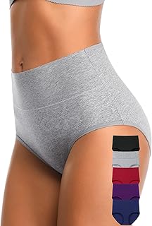 CULAYII Tummy Control Underwear Womens High Waisted Cotton Panties Breathable Full Coverage Postpartum Ladies Briefs