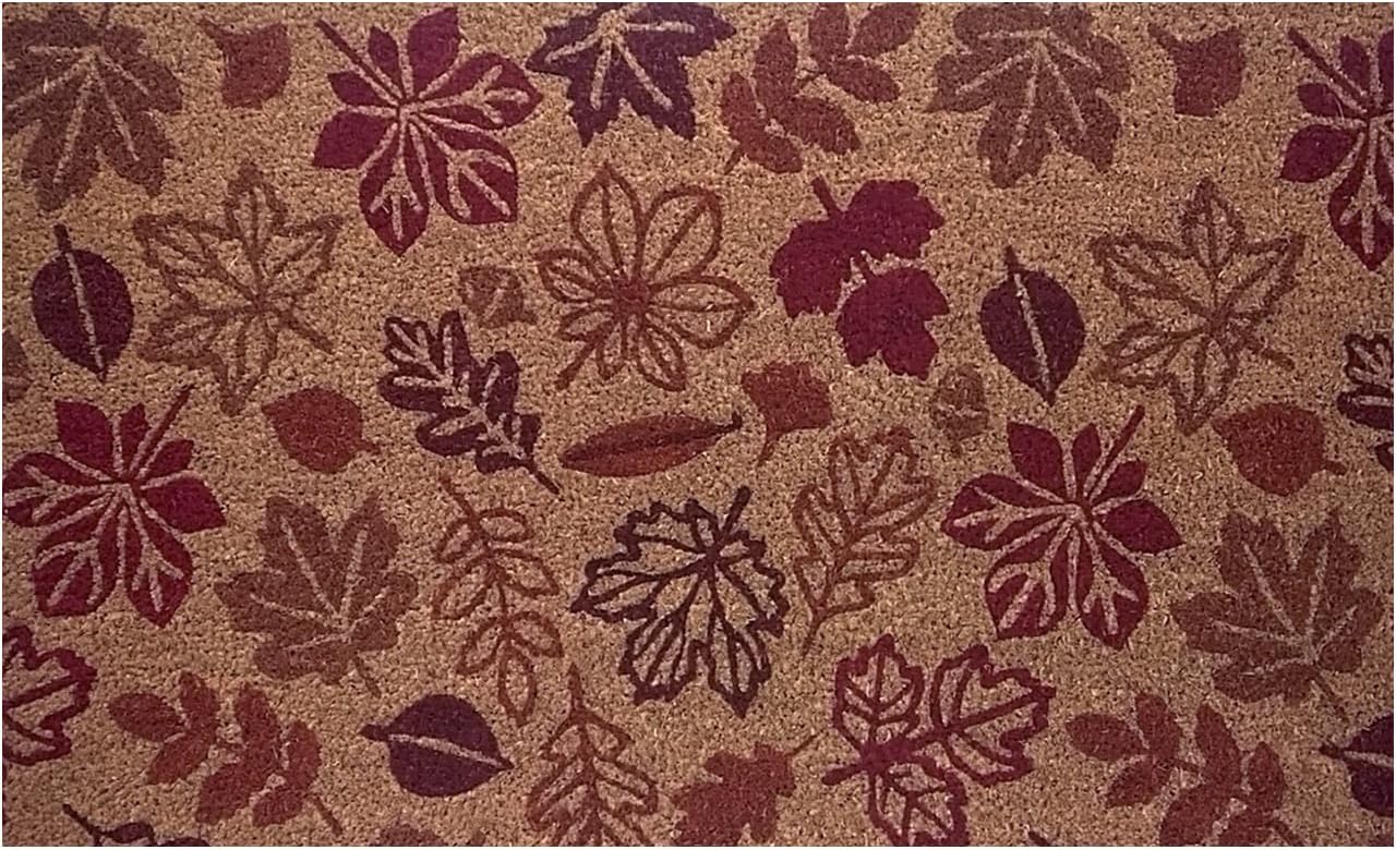 Briarwood Lane Leaf Pattern Coir Doormat 18 x 30