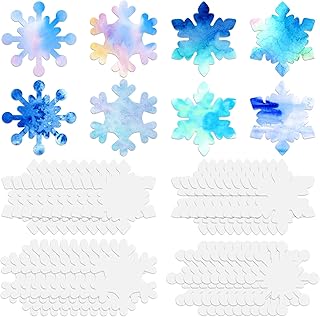 Tenceur 100 Pcs Color Diffusing Paper 6 Inches Snowflake Shape Diffuser ...
