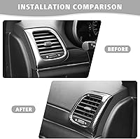 Vista 7 de Jimen Compatible con Jeep Grand Cherokee 2011-2020, 2 piezas de cubierta de ventilación de aire acondicionado lateral para consola central