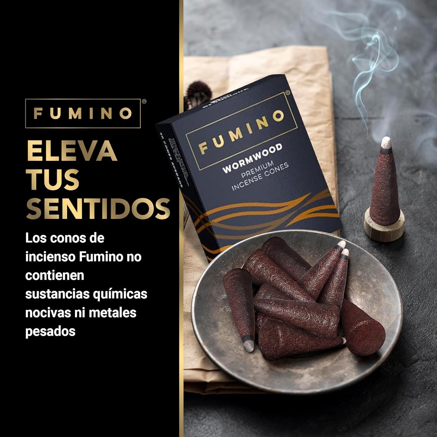 Fumino Simplemente Sándalo Conos de Incienso Fresco 15 por Caja Masala Agarbatti para Relajación Meditación
