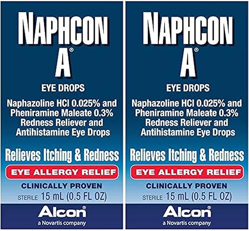 Naphcon A gotas para los ojos, 0.5 fl oz, 2 unidades