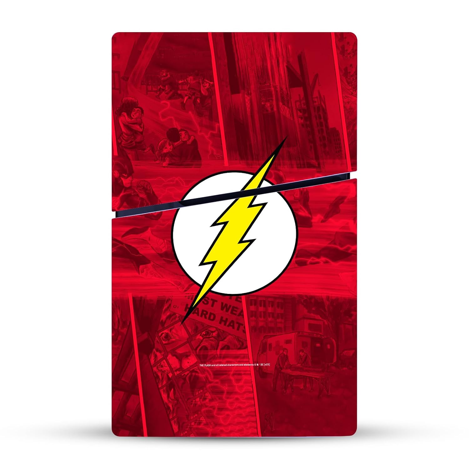Head Case Designs Officially Licensed The Flash DC Comics Logo Comic Book Art Vinyl Sticker Gaming Skin Decal Compatible With Sony PlayStation 5 PS5 Slim Disc Edition Console & DualSense Controller