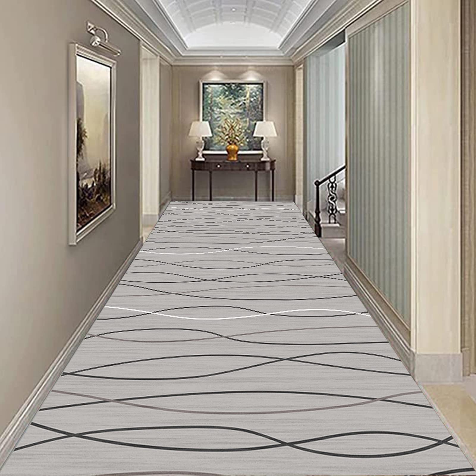 Tapis de passage très long et antidérapant pour grand couloir