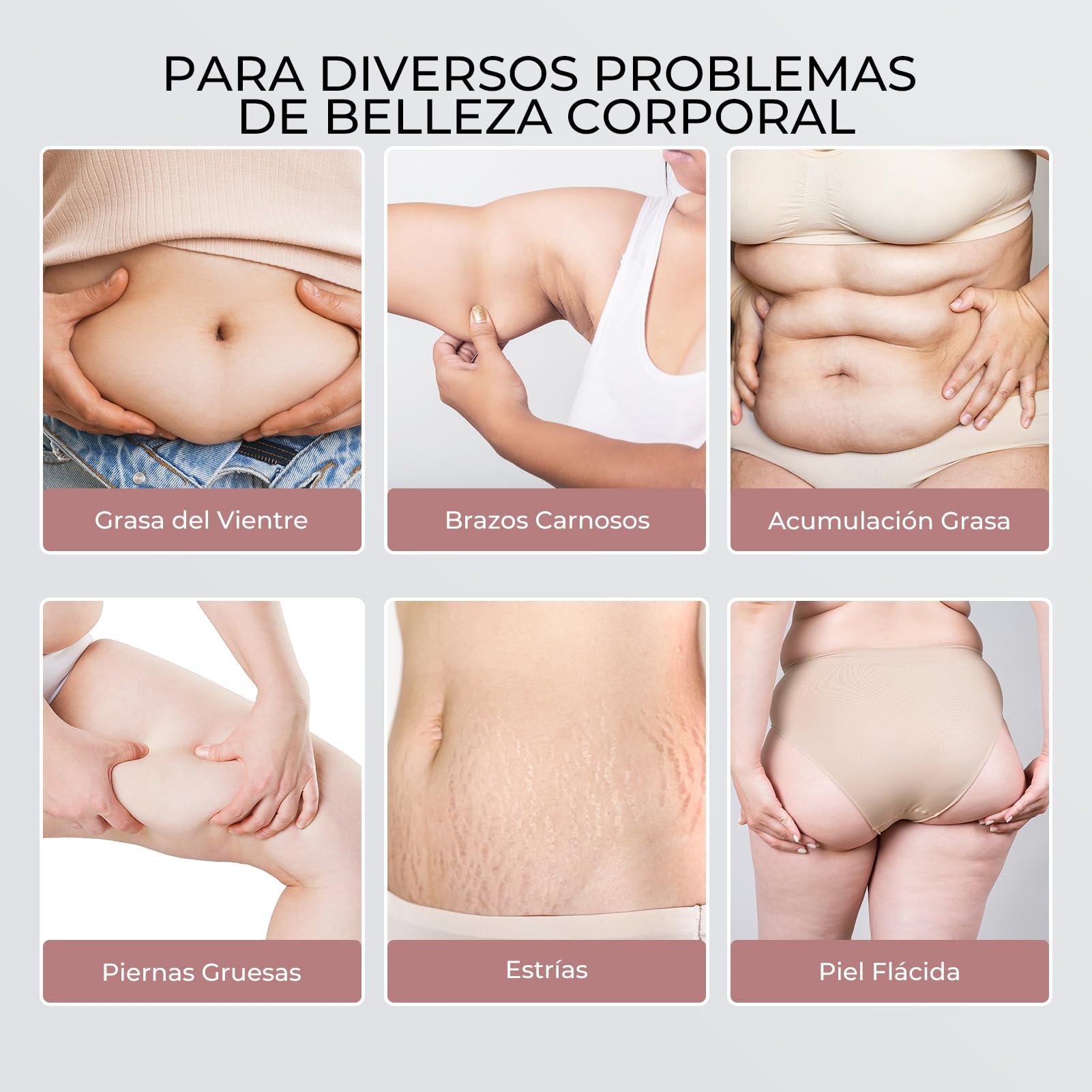 Masajeador Anticelulítico, Celulitis Masajeador Electrico para Masaje de Cintura, Abdomen, Glúteos, Brazos, Piernas y Espalda (Oro Rosa)