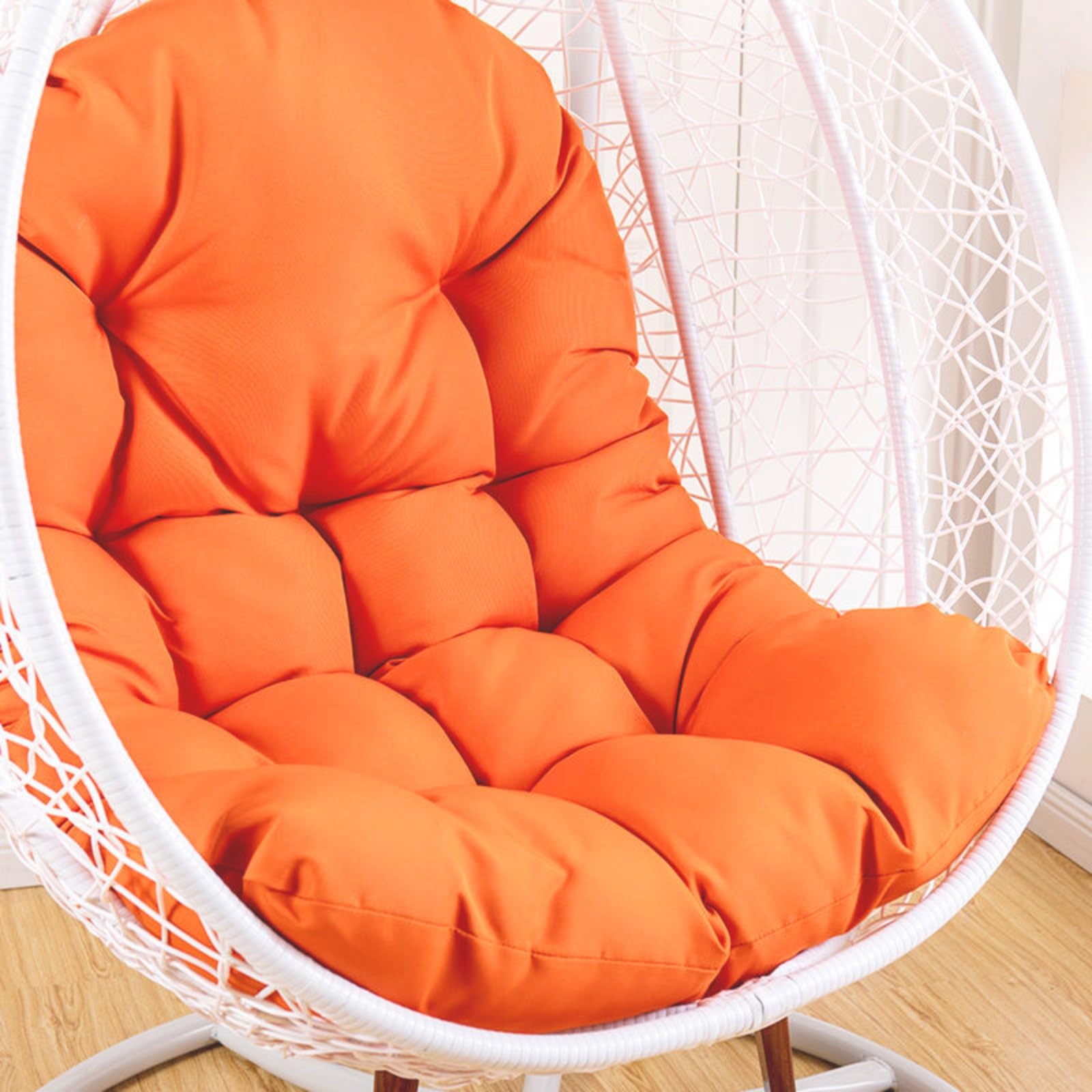 Coussin de chaise en forme d'oeuf,Coussin de chaise suspendu,coussin de chaise en rotin,oreiller intégré,Diverses options de couleur,Convient pour les jardins extérieurs, les balançoires intérieures