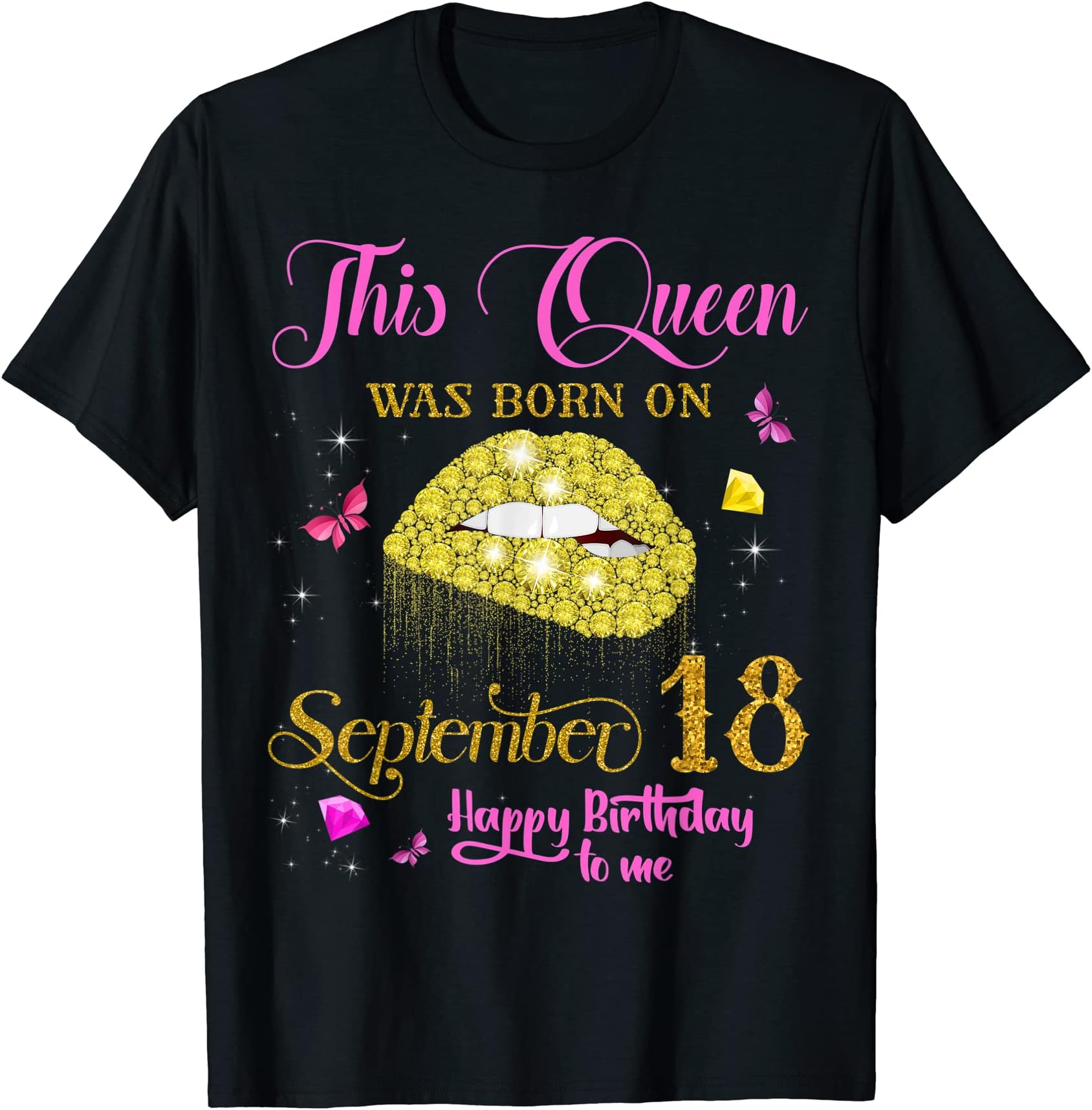 This Queen Was Born on September 18, 18th September Birthday T-Shirt