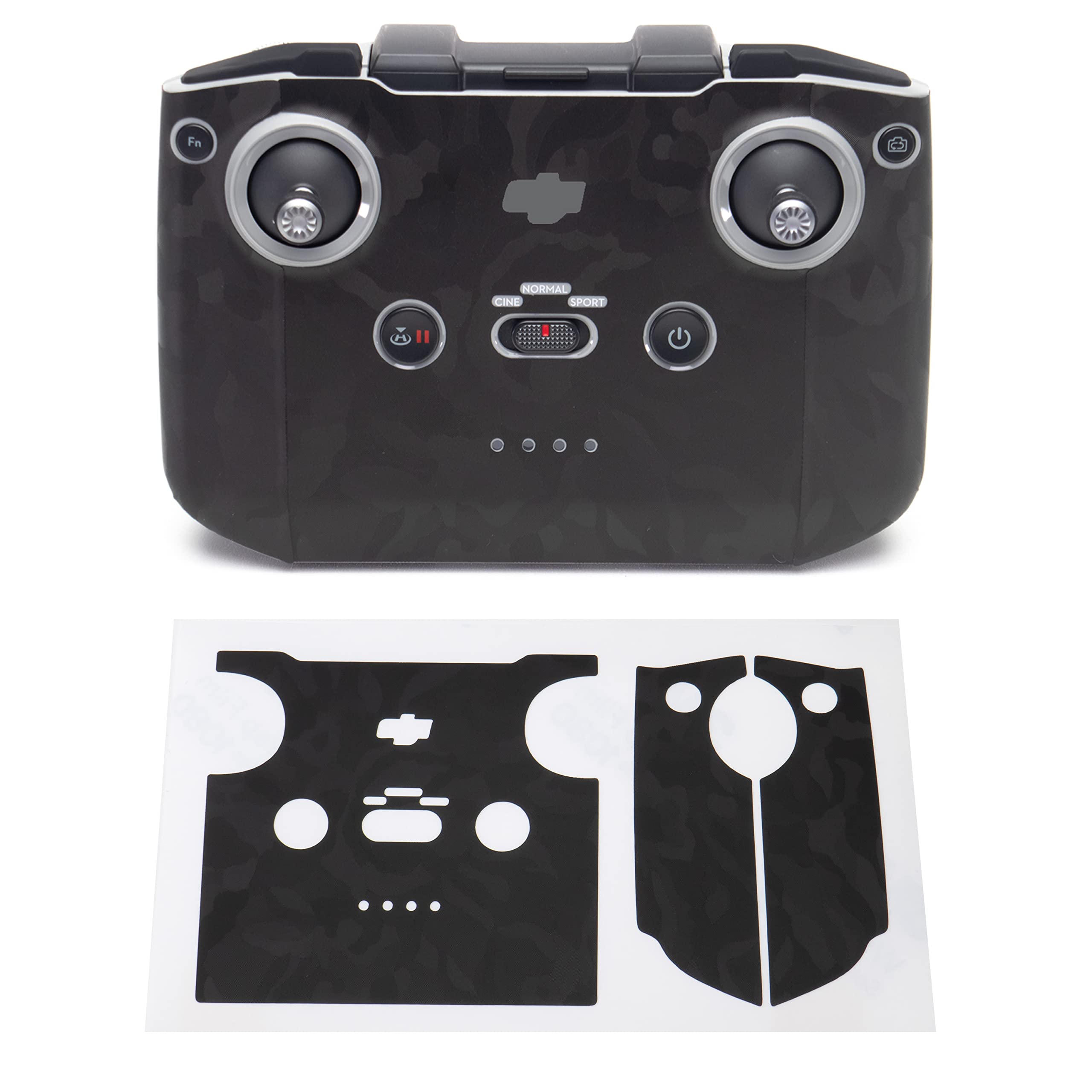 WRAPGRADE Skin Stickers for DJI RC-N1 (Black Bumpy CAMO)