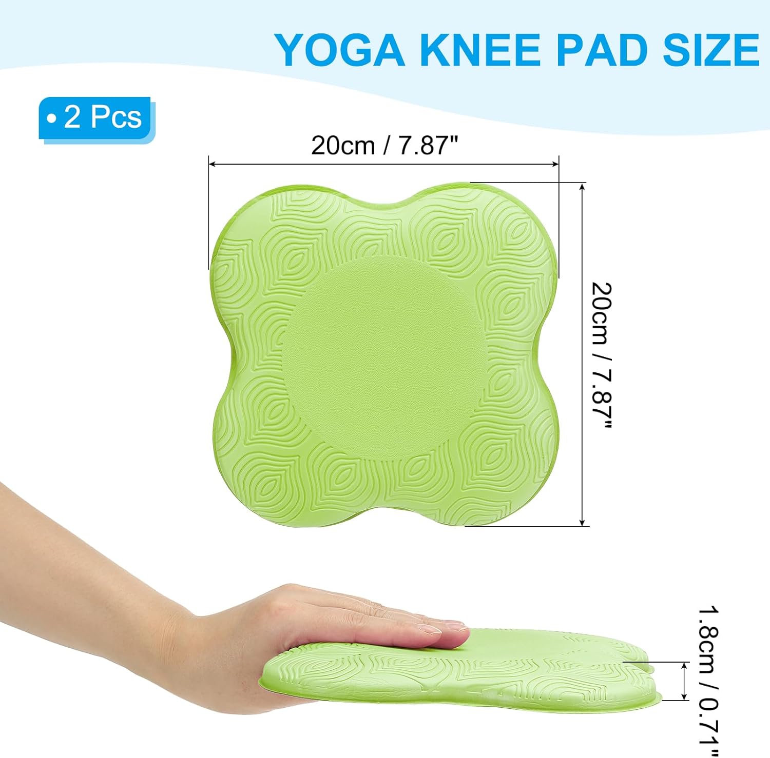 PATIKIL Yoga Knee Pads Cushion PU Foam Yoga Knee Mat Extra Thick Pilates Kneeling Pad for for Women Men Wrist Hands Head Exercise - Image 2