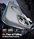 AIBEX Back Cover for Apple iPhone 16 Pro MagSafe Compatible with OStand Ring Kickstand Magnetic Metal Alloy Ring | Wireless Charging | Slim Thin Scratch Resistant Armor | Shockproof Protective - Grey gallery image