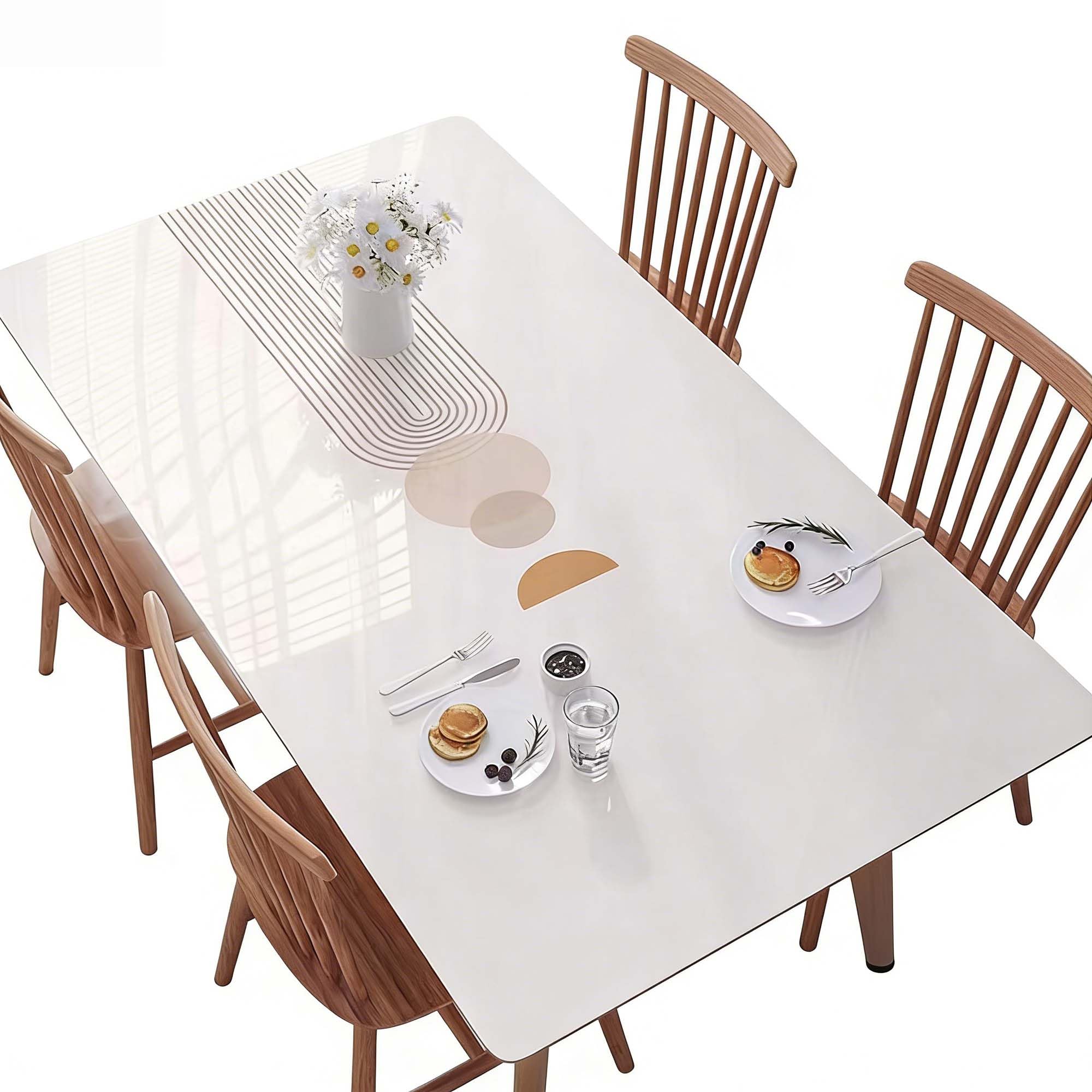 Wodoodporny obrus z PCV 85x140cm, prostokątne obrusy z PCV, plamoodporny, zmywalny pokrowiec na stół do jadalni, na piknik, do użytku wewnątrz i na zewnątrz