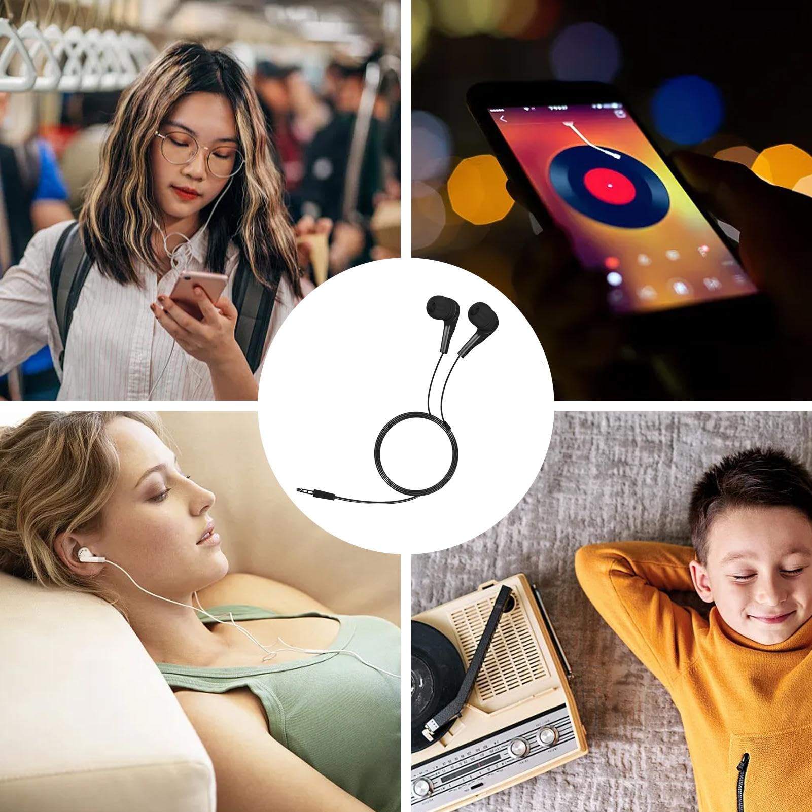 100 cuffie con cavo, jack da 3,5 mm, con filo, per scuola, per cellulari | laptop, bambini, compatibili con smartphone e MP3