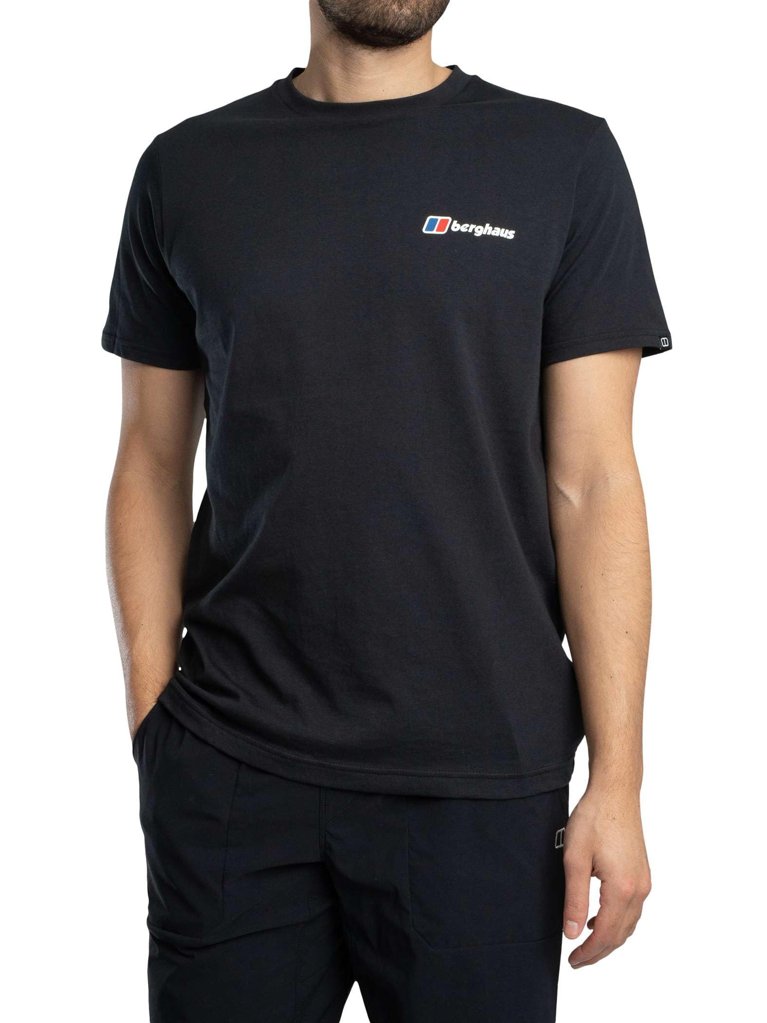 Berghaus Men's Class Logo T-Shirt, Black/Black, 2XL