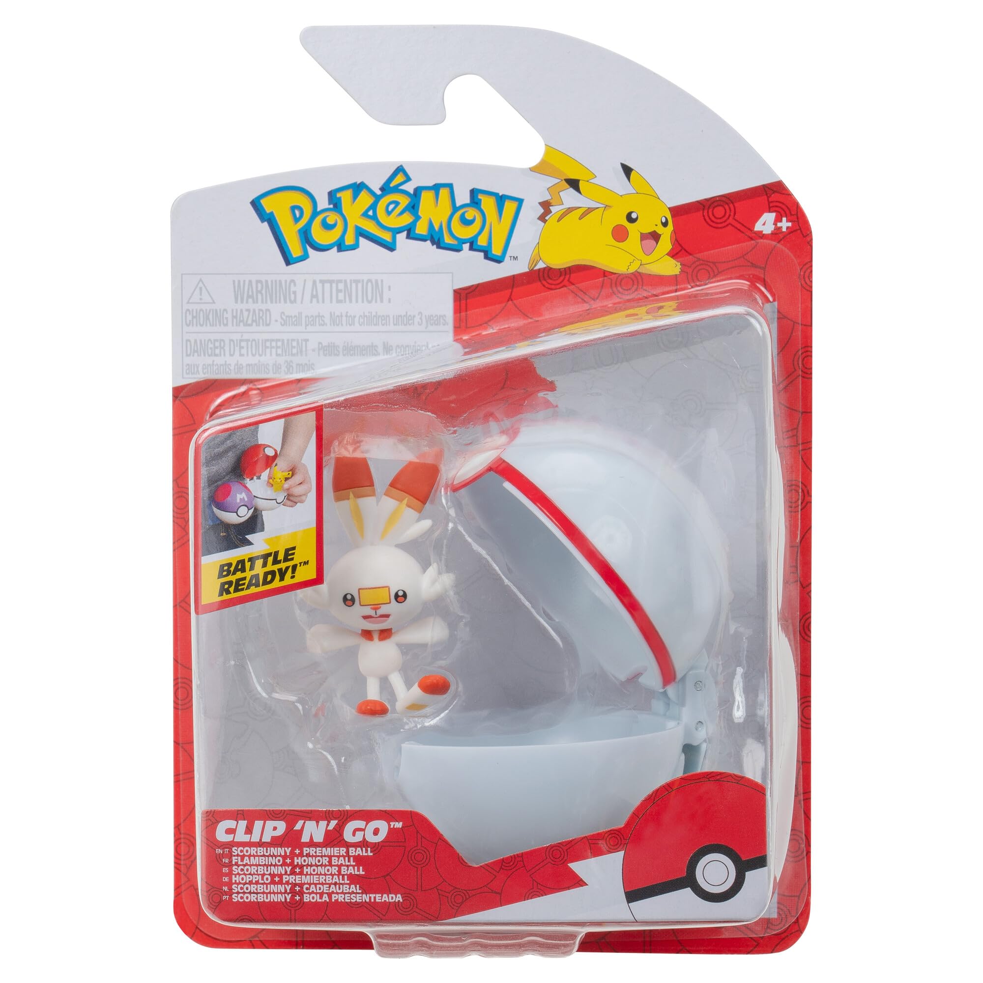 Amazon.com: Pokémon Clip 'N' Go Scorbunny and Premier Ball