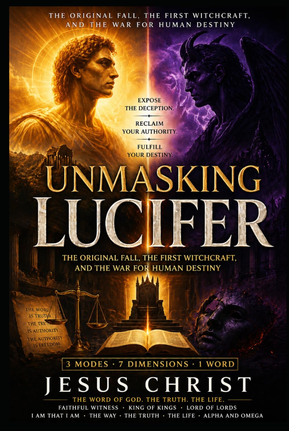 UNMASKING LUCIFER: The Original Fall, the First Witchcraft, and the War for Human Destiny: How the Corruption of the Word Created a Counterfeit Kingdom, and How Humanity Escapes It