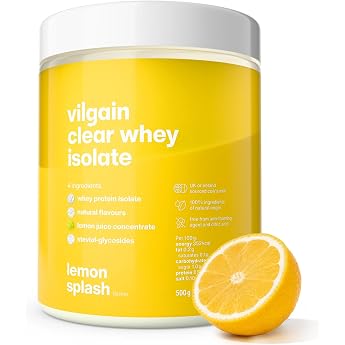 Vilgain Clear Whey Isolate Whey Protein Isolate 500 g Powder Lemon Lemonade