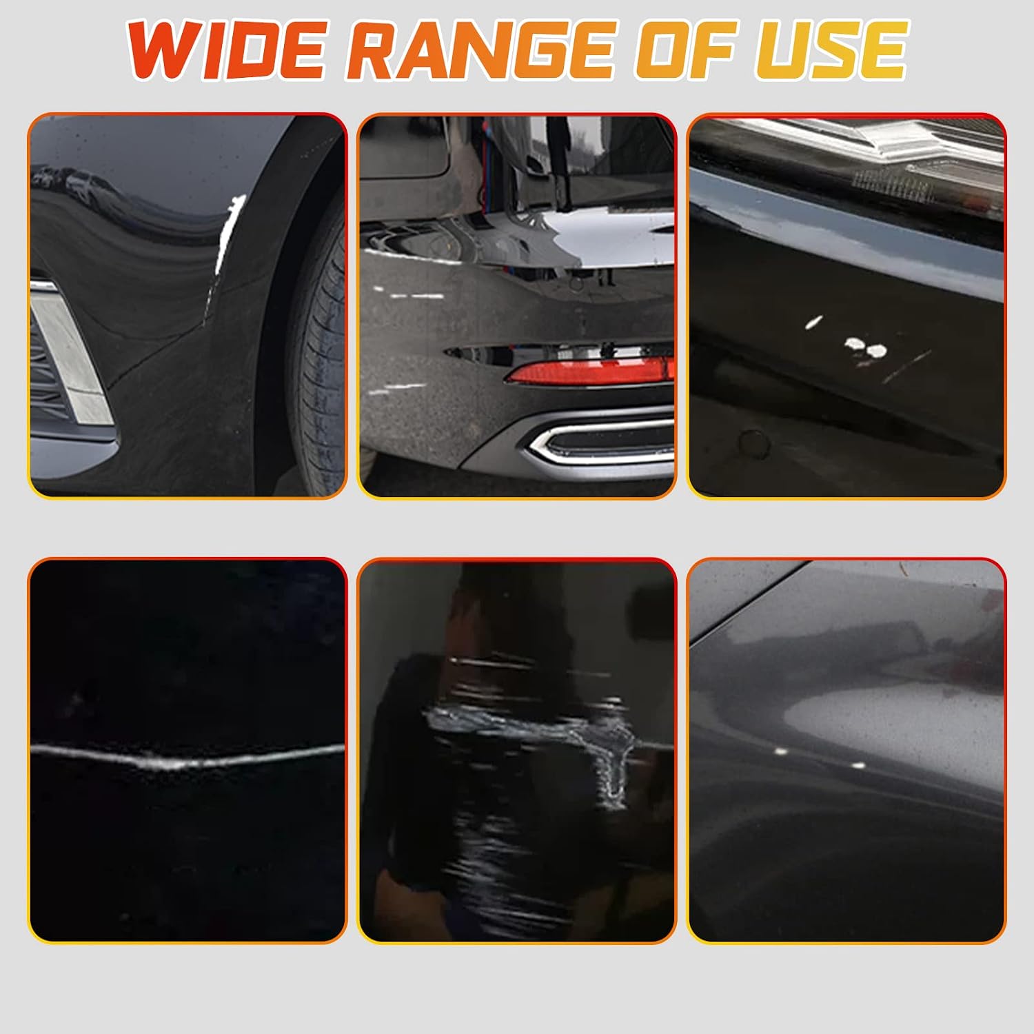 Touch Up Paint for Cars, Black Car Paint Scratch Repair, Two-In-One Car Touch Up Paint Fill Paint Pen, Quick & Easy Solution to Repair Minor Automotive Scratches 0.4 fl oz