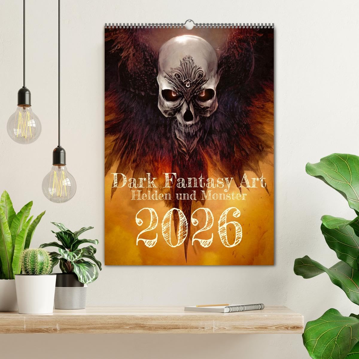 Dark Fantasy Art - Helden und Monster (Wandkalender 2026 DIN A2 hoch), CALVENDO Monatskalender: Monster und Helden portraitiert in zwölf Monaten (CALVENDO Kunst)