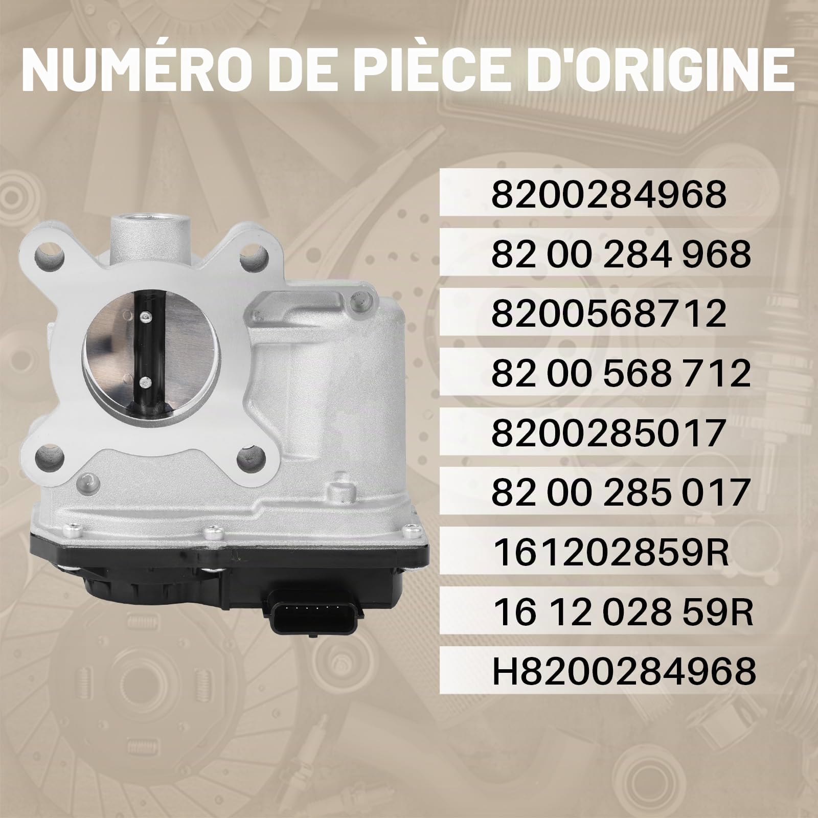 Corps de papillon, papillon des gaz pour Sandero, Clio II III, Kangoo, Logan II, Twingo II, Symbol/Thalia II, numéro de pièce 8200568712, 8200285017, 8200284968