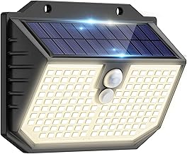 nipify Outdoor Solar Light 3 Modes, Solar Outdoor LED Spotlights with Motion Sensor, IP65 Waterproof Solar Lamp, Outdoor Solar Lights for Garden, Garage, Paths, Street, Patio