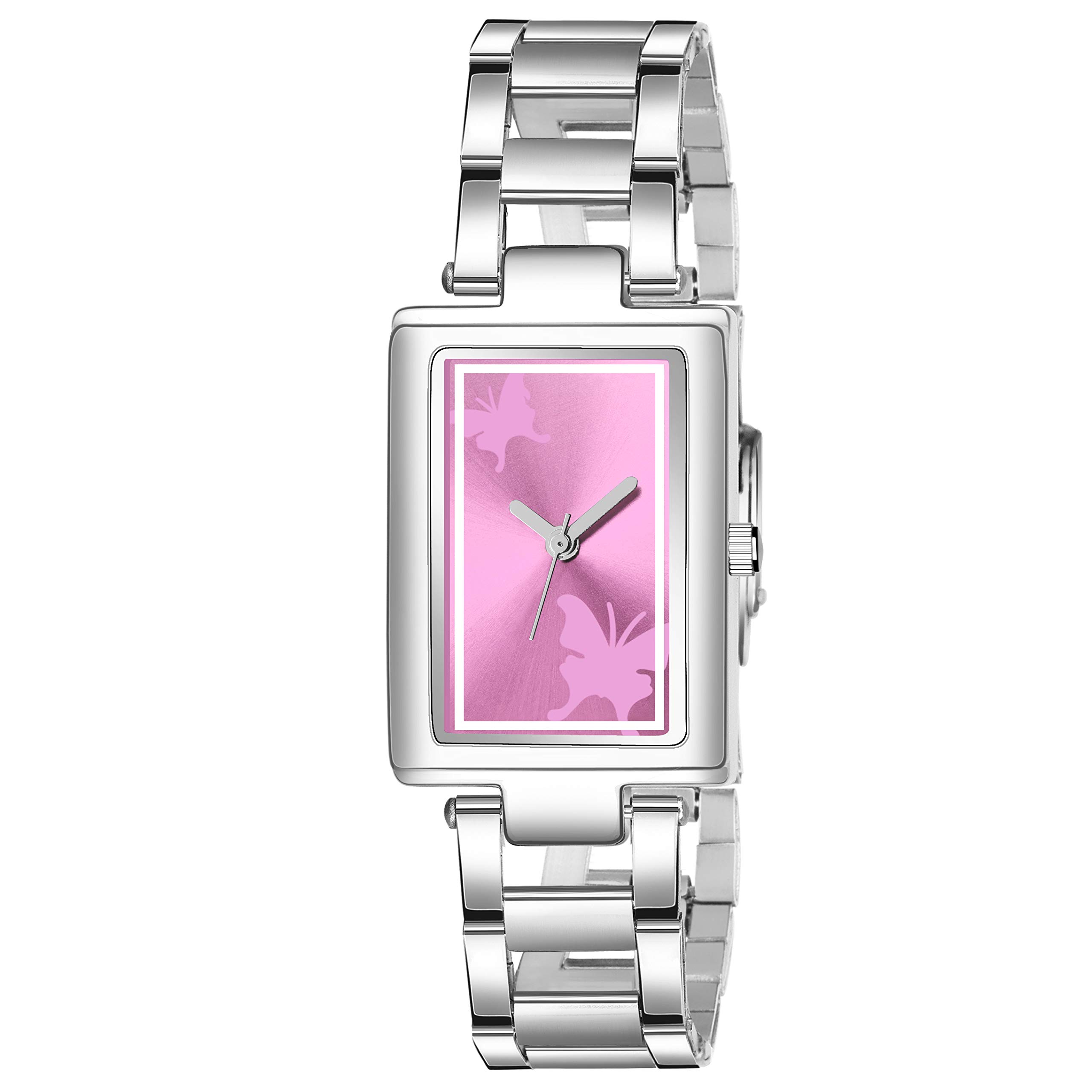 Watch City Analog Multicolour Unique Rectangle Dial and Stainless Steel Belt Girls and Women Watch (Pink) (B083JYZC4N) Amazon Price History, Amazon Price Tracker